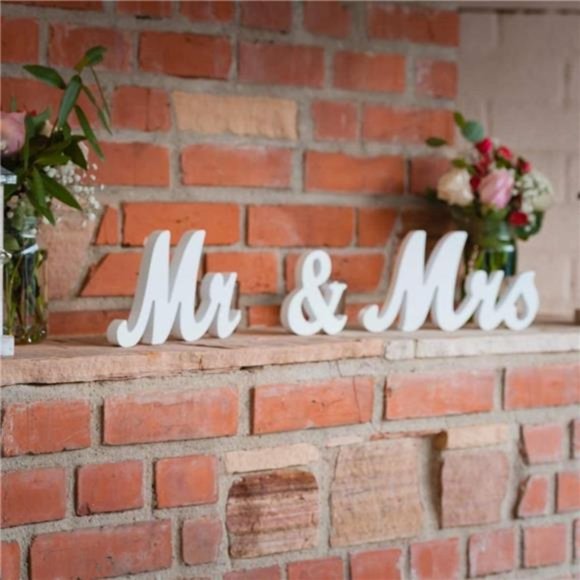Mr & Mrs Sign for Wedding Table, Large Mr and Miss Wooden Letters, Party Decor - Picture 4 of 6